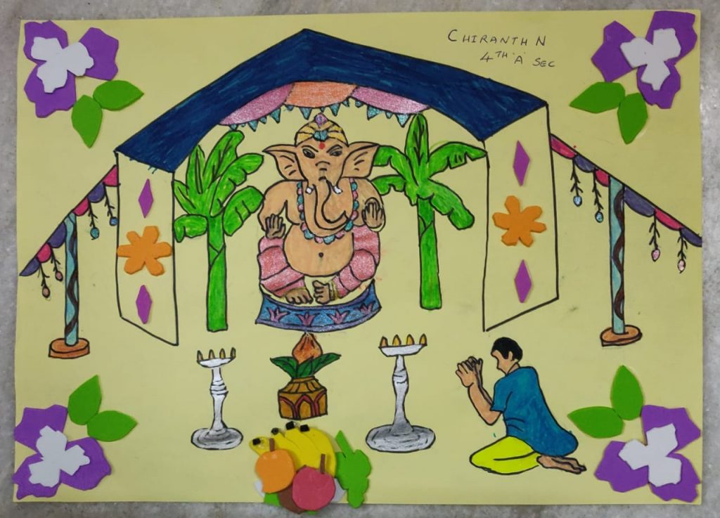 How to draw Lord Ganesha Visarjan (Ganesha Festival)